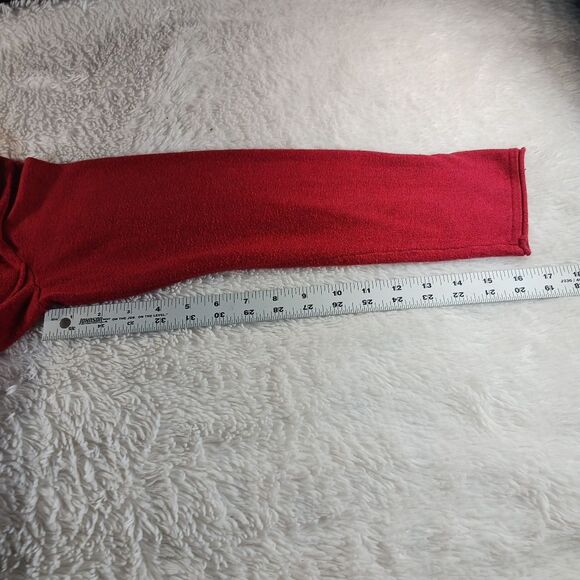 J. Jill Pure Jill Cotton Blend Front Pocket Red Sweater V-Neck Size Medium - Picture 9 of 11